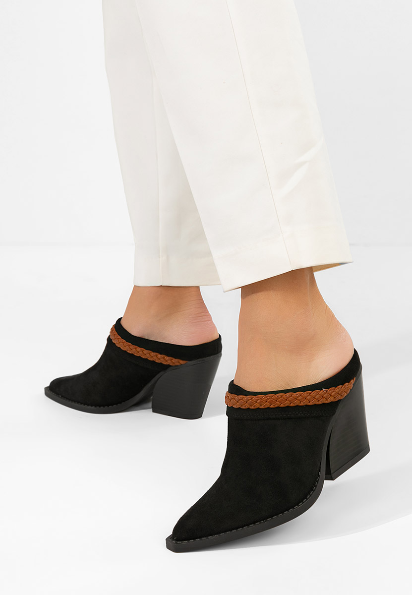 Zoccoli con tacco Marlenia nero