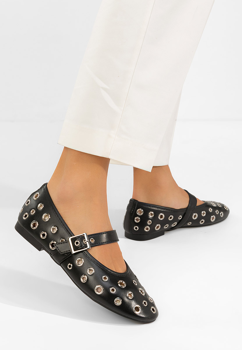 Ballerine con cinturino Fionia nero