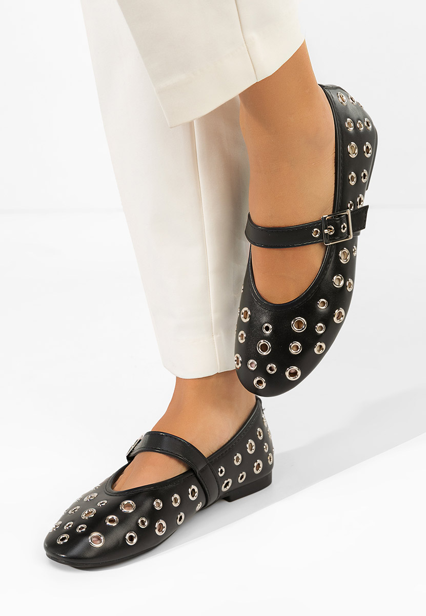 Ballerine con cinturino Fionia nero