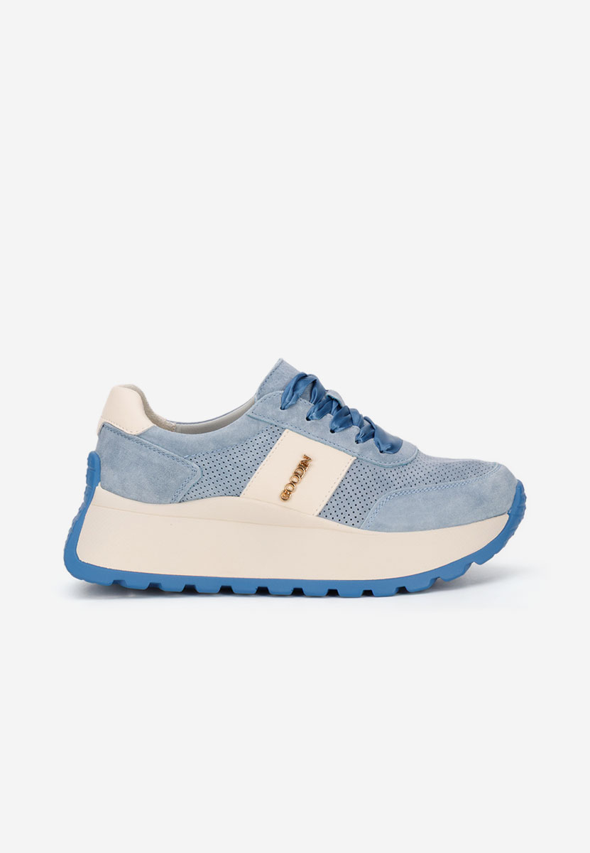 Sneakers con plateau Densia blu