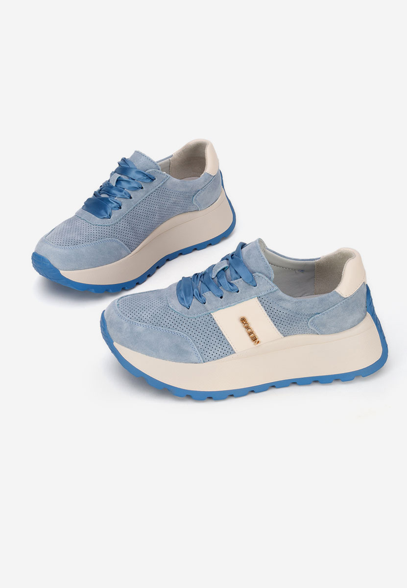 Sneakers con plateau Densia blu