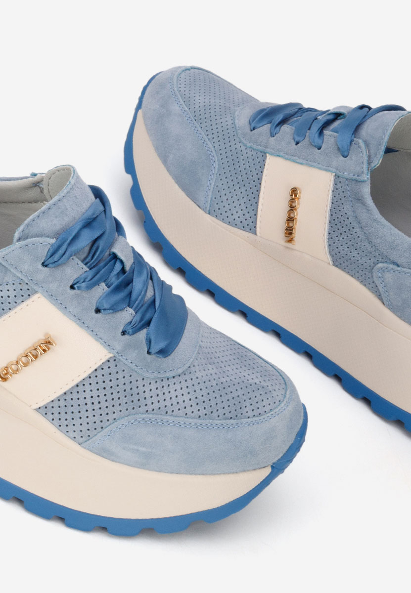 Sneakers con plateau Densia blu