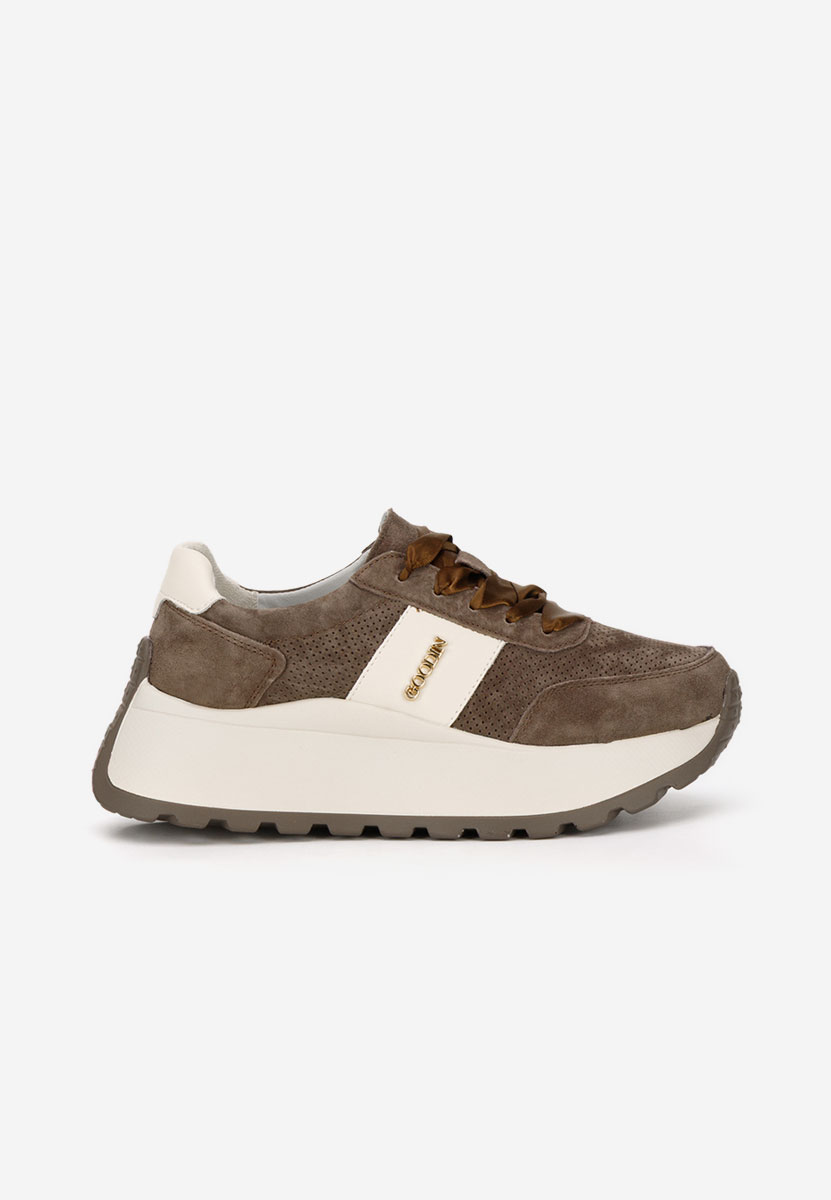 Sneakers con plateau Densia marrone