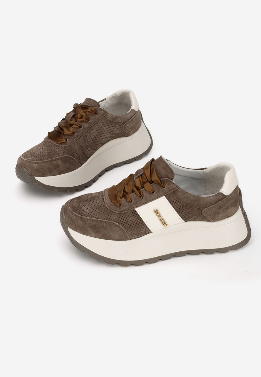 Sneakers con plateau Densia marrone