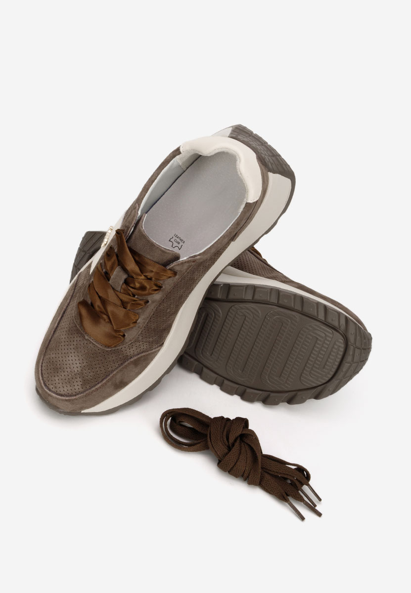 Sneakers con plateau Densia marrone