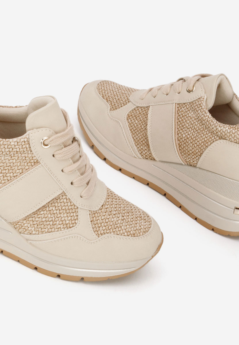 Sneakers con zeppa Izadora beige