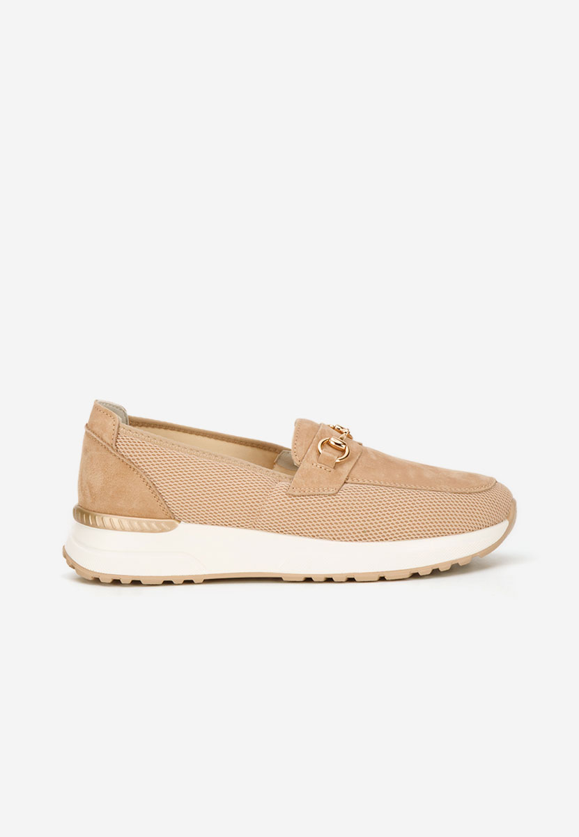 Mocassini donna pelle Hermony beige