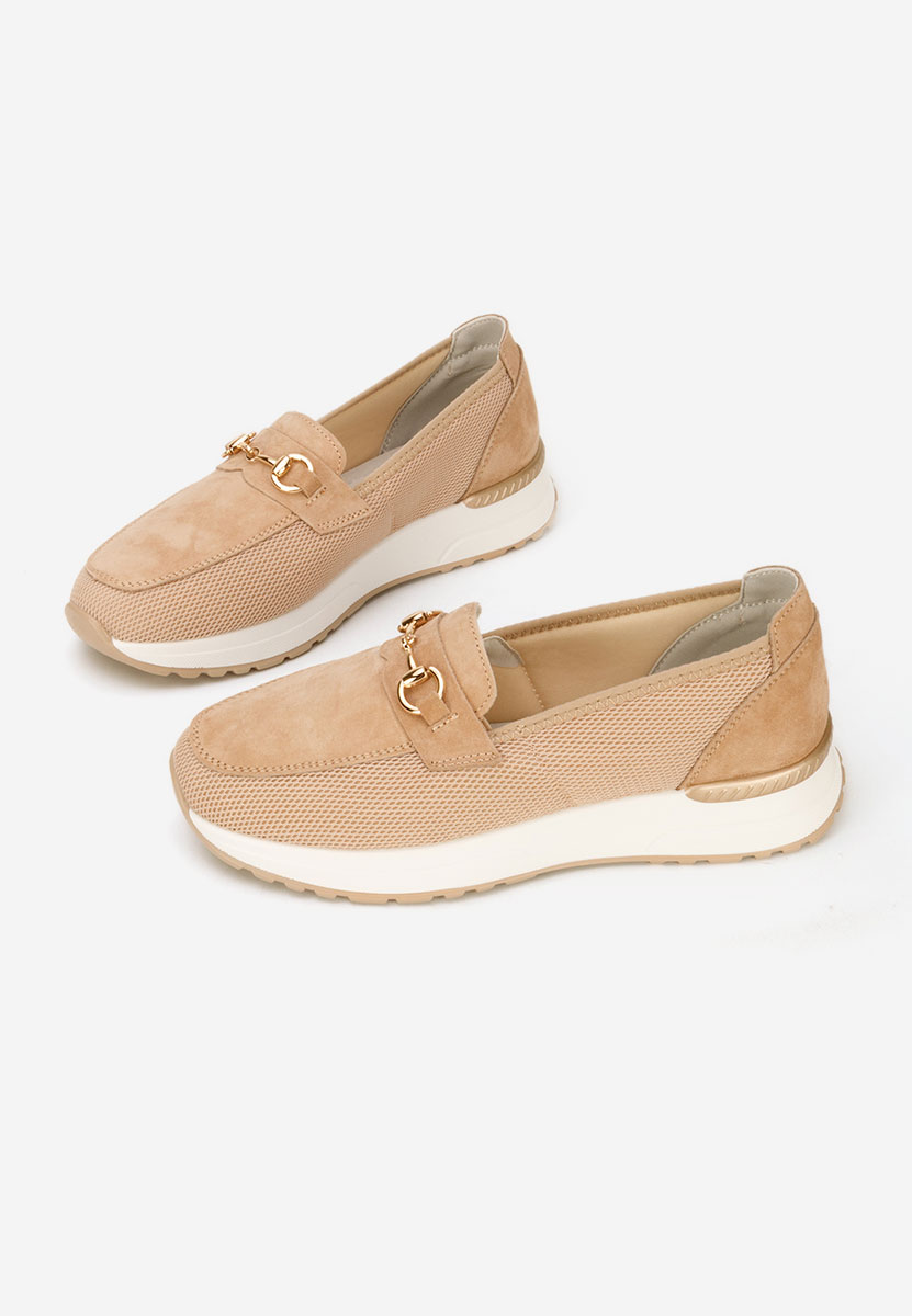 Mocassini donna pelle Hermony beige