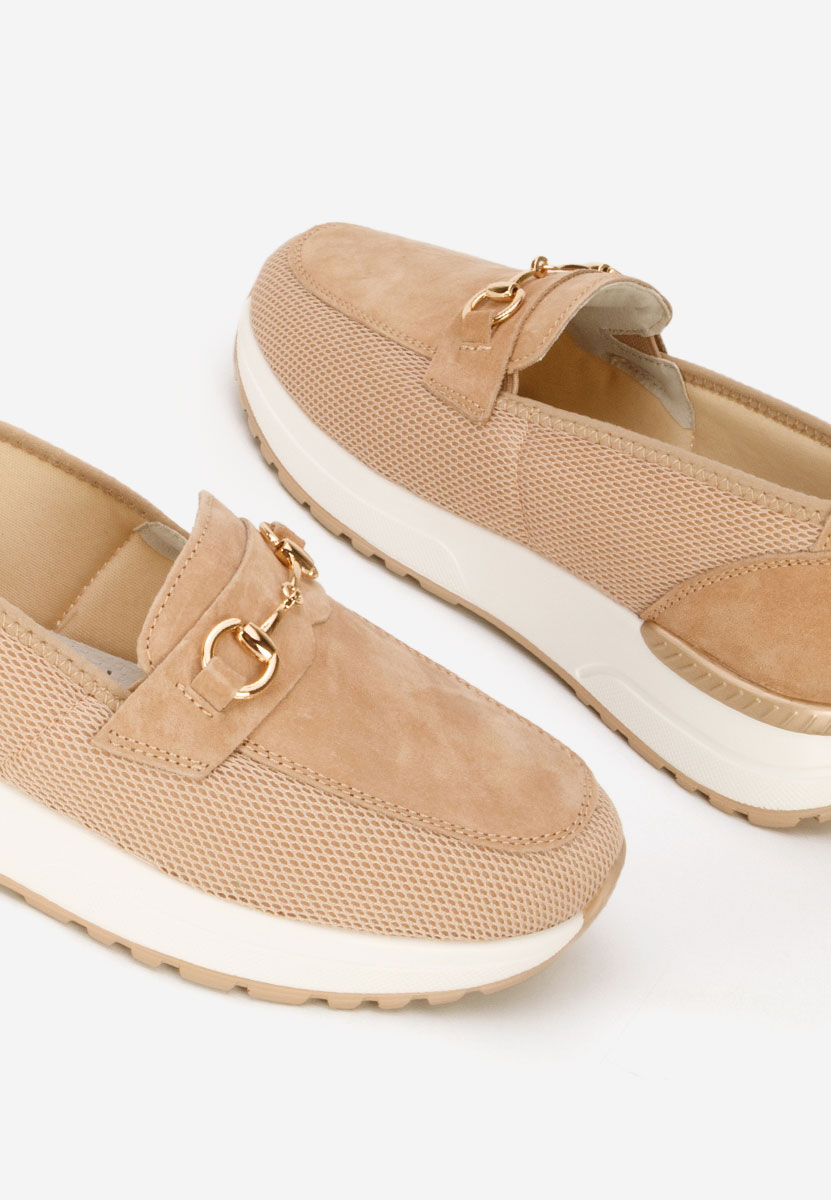 Mocassini donna pelle Hermony beige