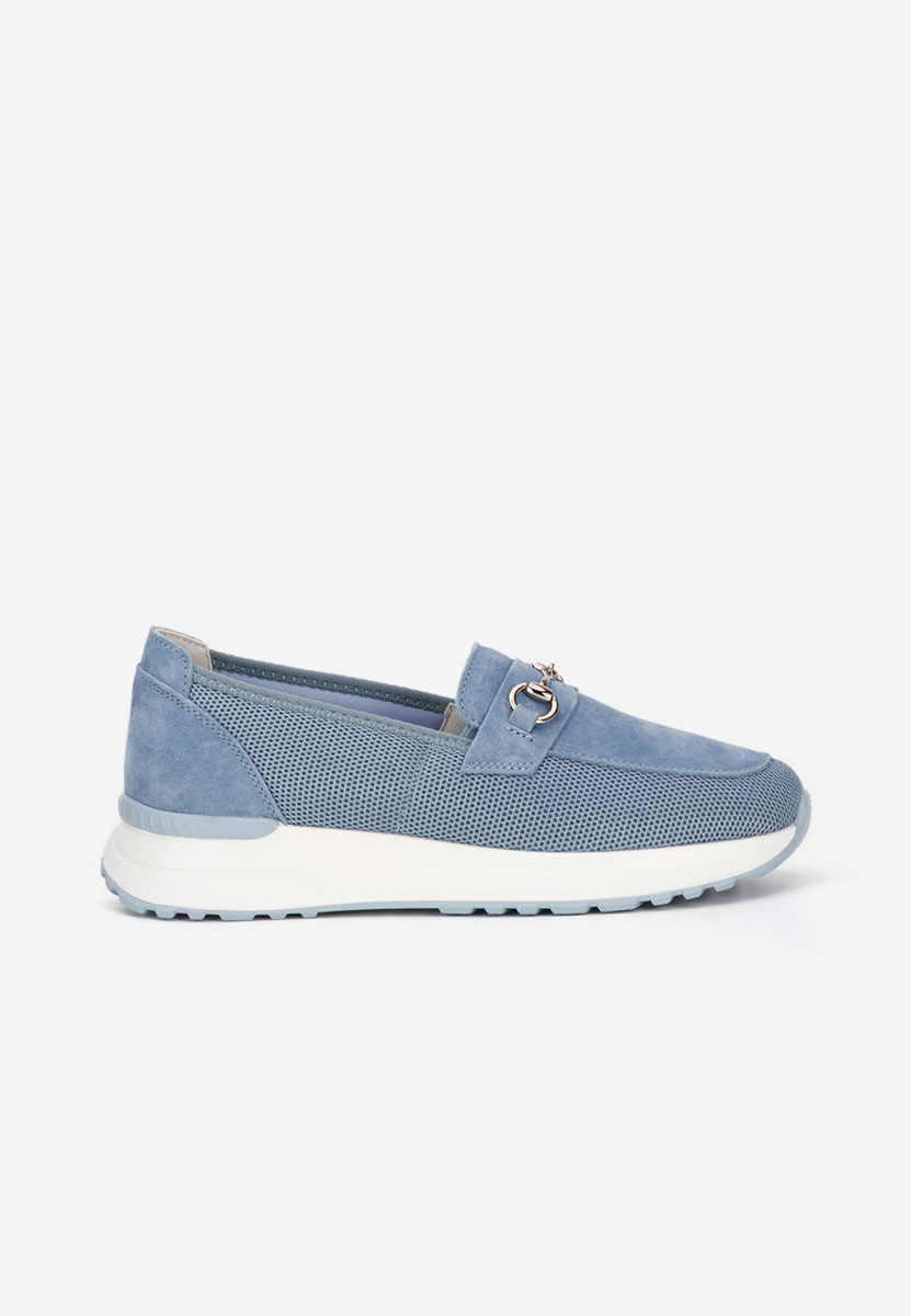 Mocassini donna pelle Hermony blu