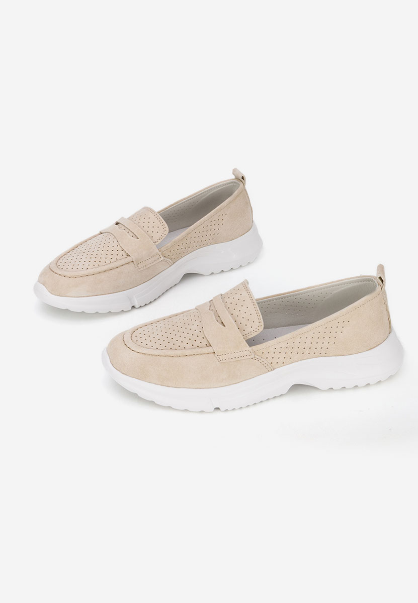Mocassini donna pelle Raluka beige