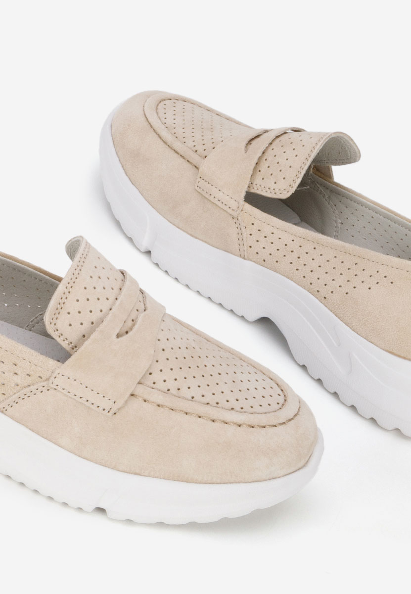 Mocassini donna pelle Raluka beige