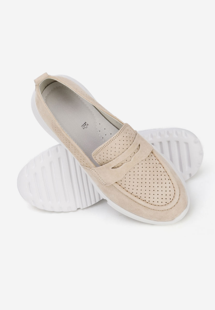 Mocassini donna pelle Raluka beige