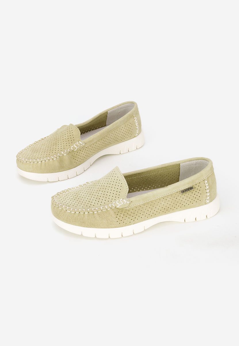 Mocassini donna pelle Irsaia verdi