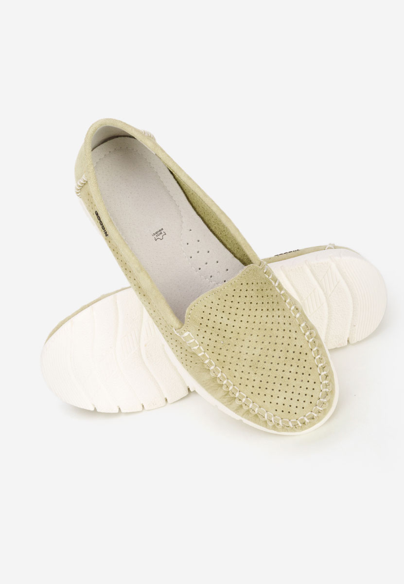 Mocassini donna pelle Irsaia verdi