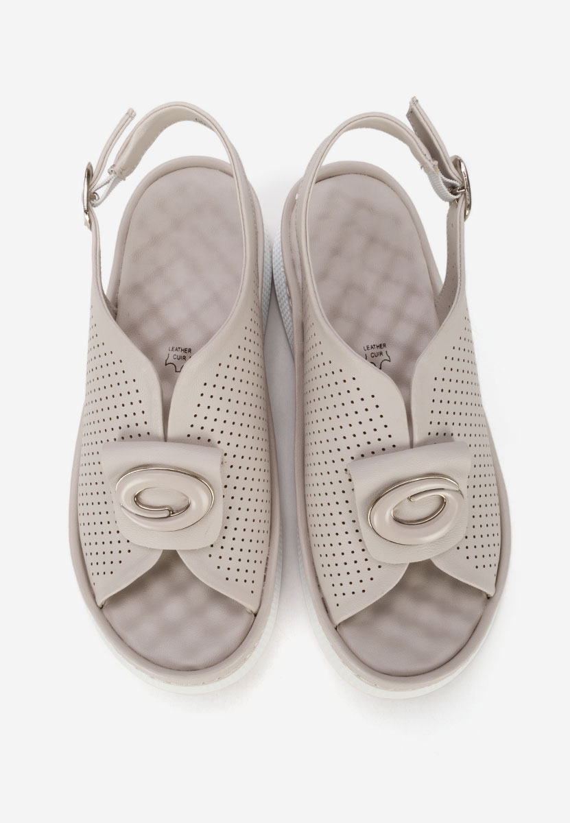 Sandali pelle Calora grigio