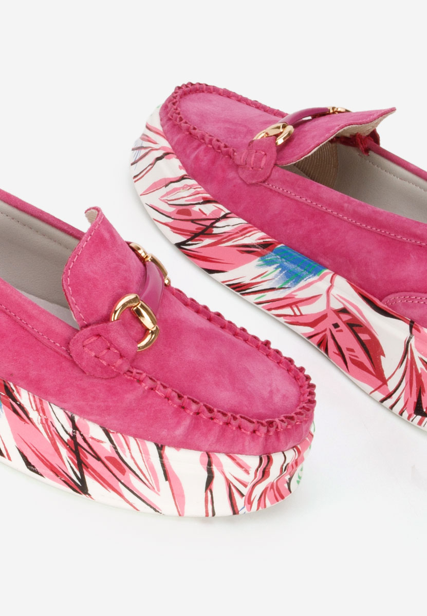 Mocassini pelle con plateau Tanielia fucsia