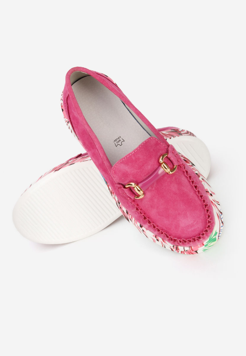 Mocassini pelle con plateau Tanielia fucsia