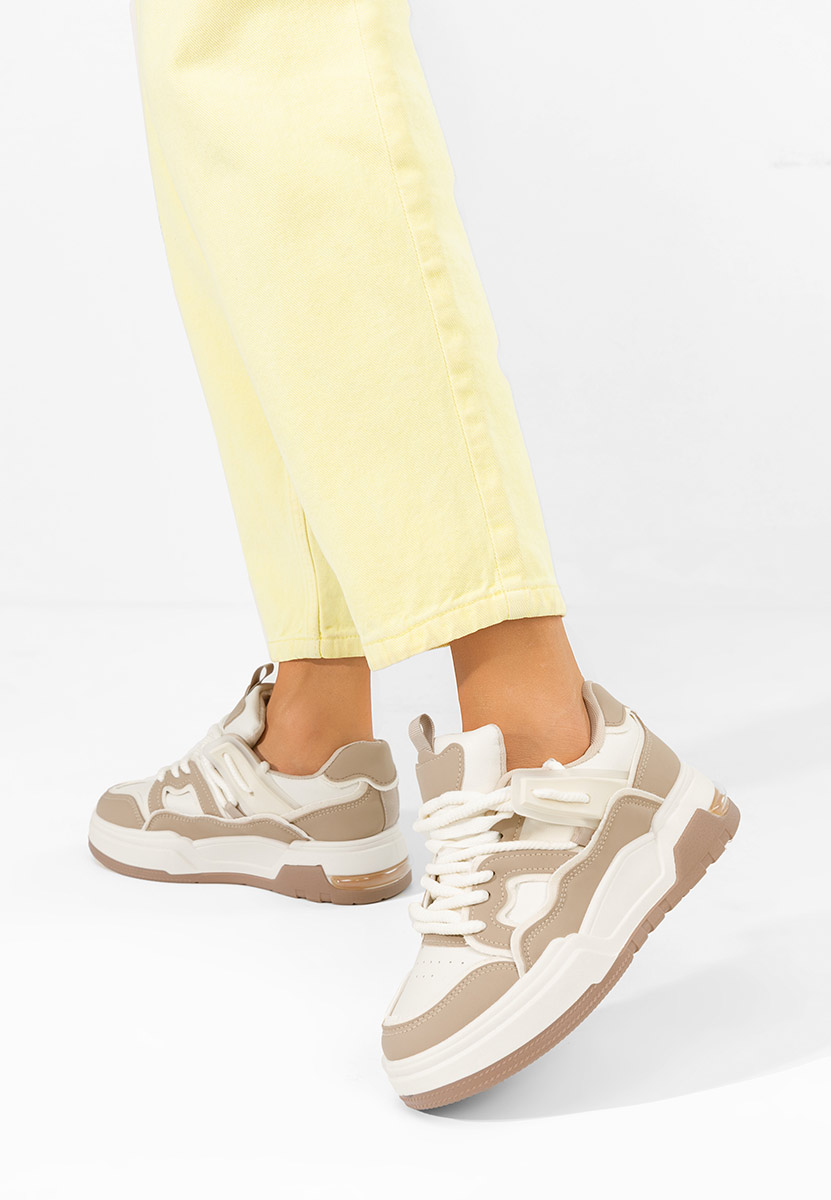 Sneakers con plateau Cinzela cachi