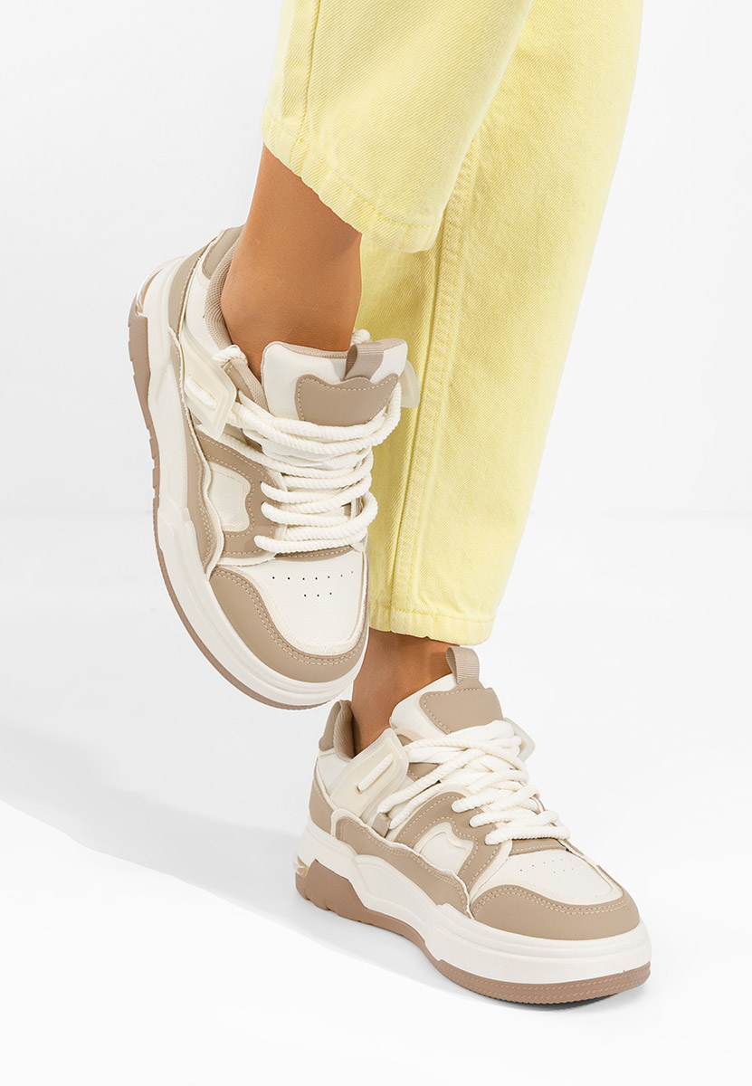 Sneakers con plateau Cinzela cachi