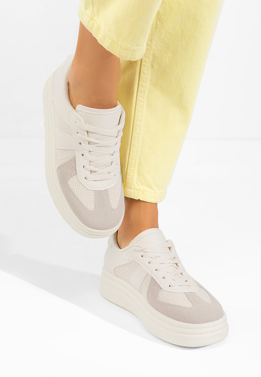 Sneakers con plateau Serinia beige