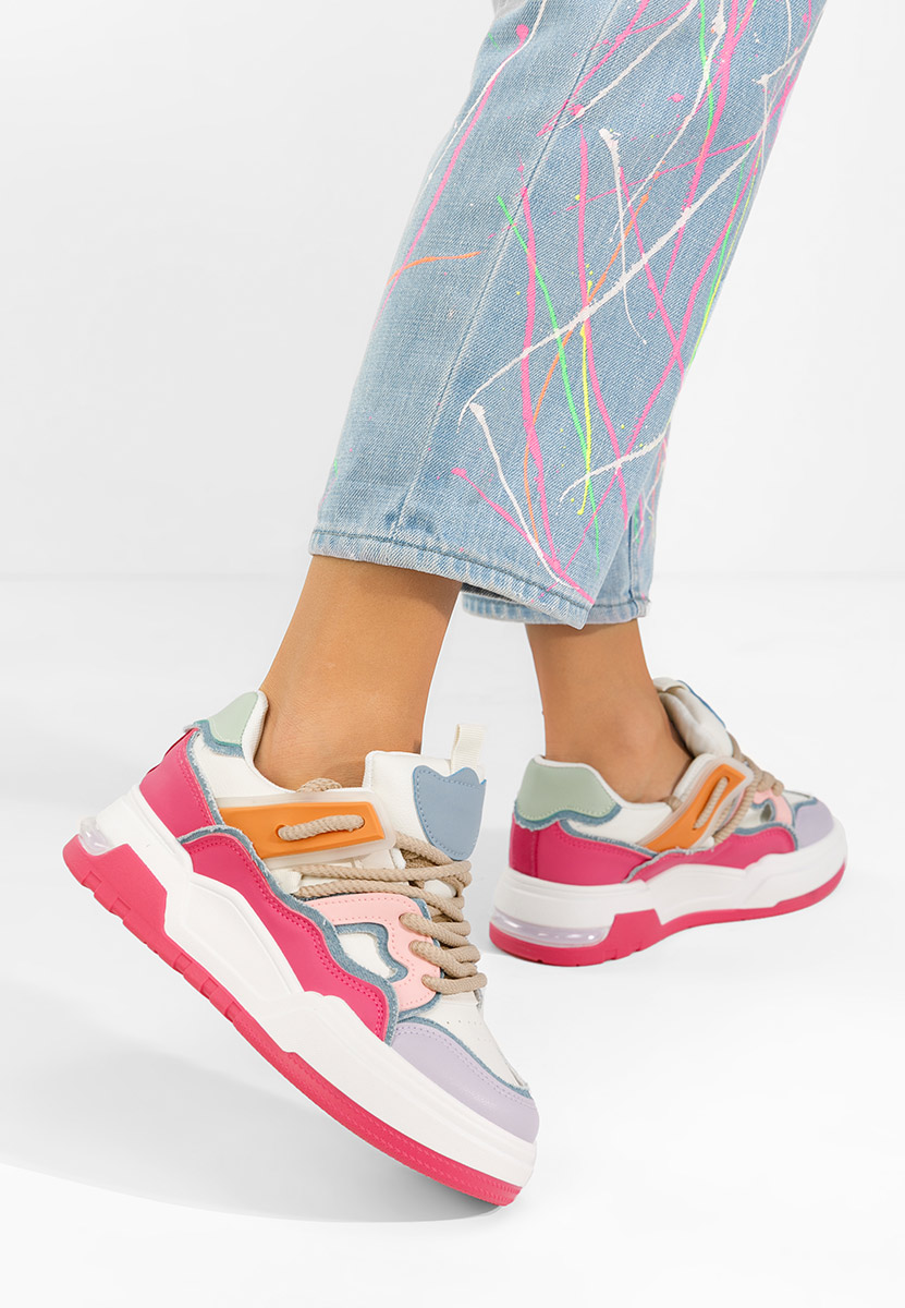 Sneakers con plateau Cinzela fucsia