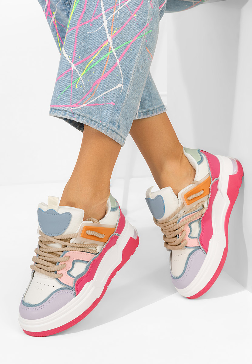 Sneakers con plateau Cinzela fucsia