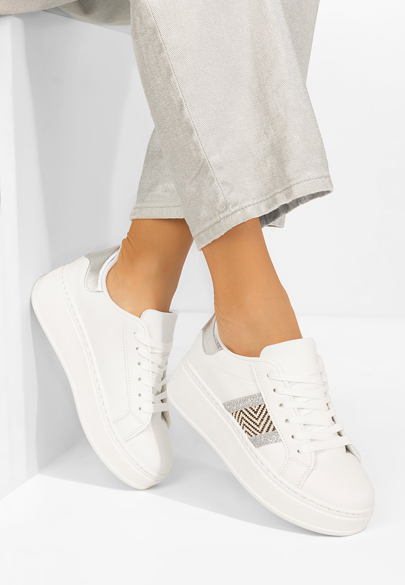 Sneakers con plateau Atenia V3 bianchi