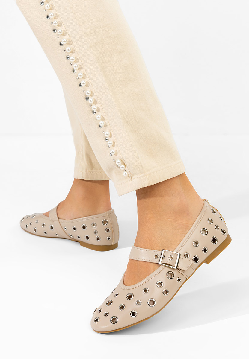 Ballerine con cinturino Fionia cachi