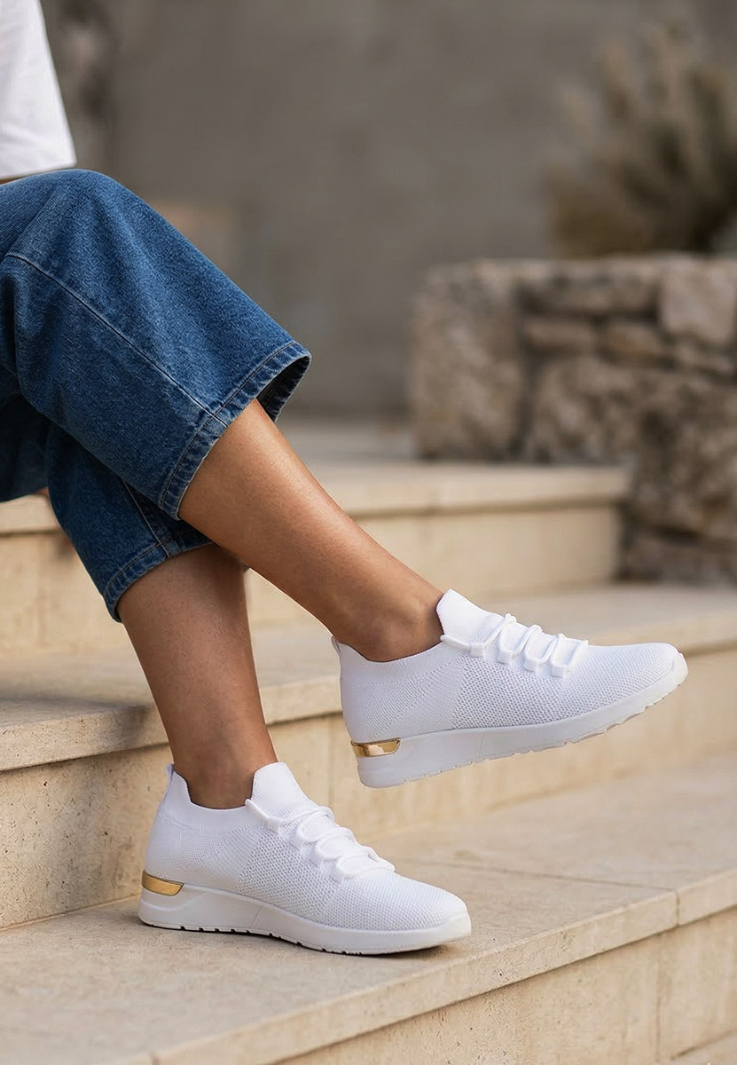 Sneakers donna Bushra bianchi