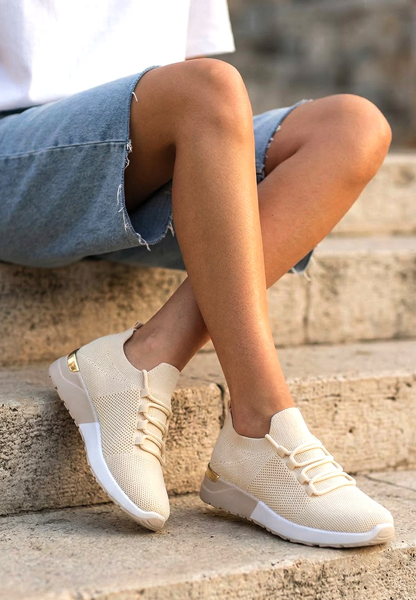 Sneakers donna Bushra beige