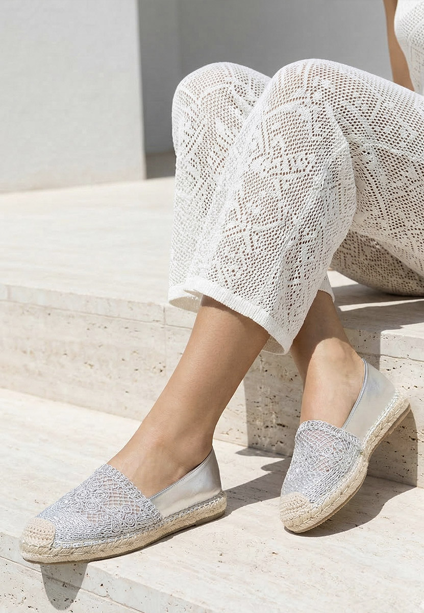 Espadrillas donna Thaisa argento