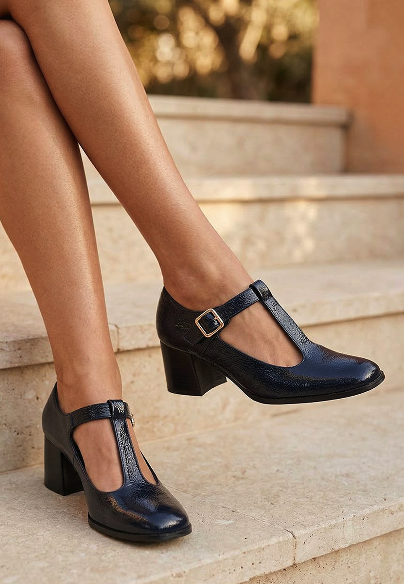 Décolleté tacco medio Vesita Blu marine