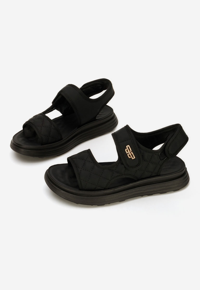 Sandali con plateau Axela nero