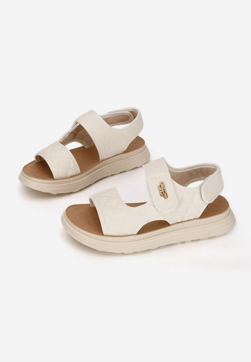 Sandali con plateau Axela beige