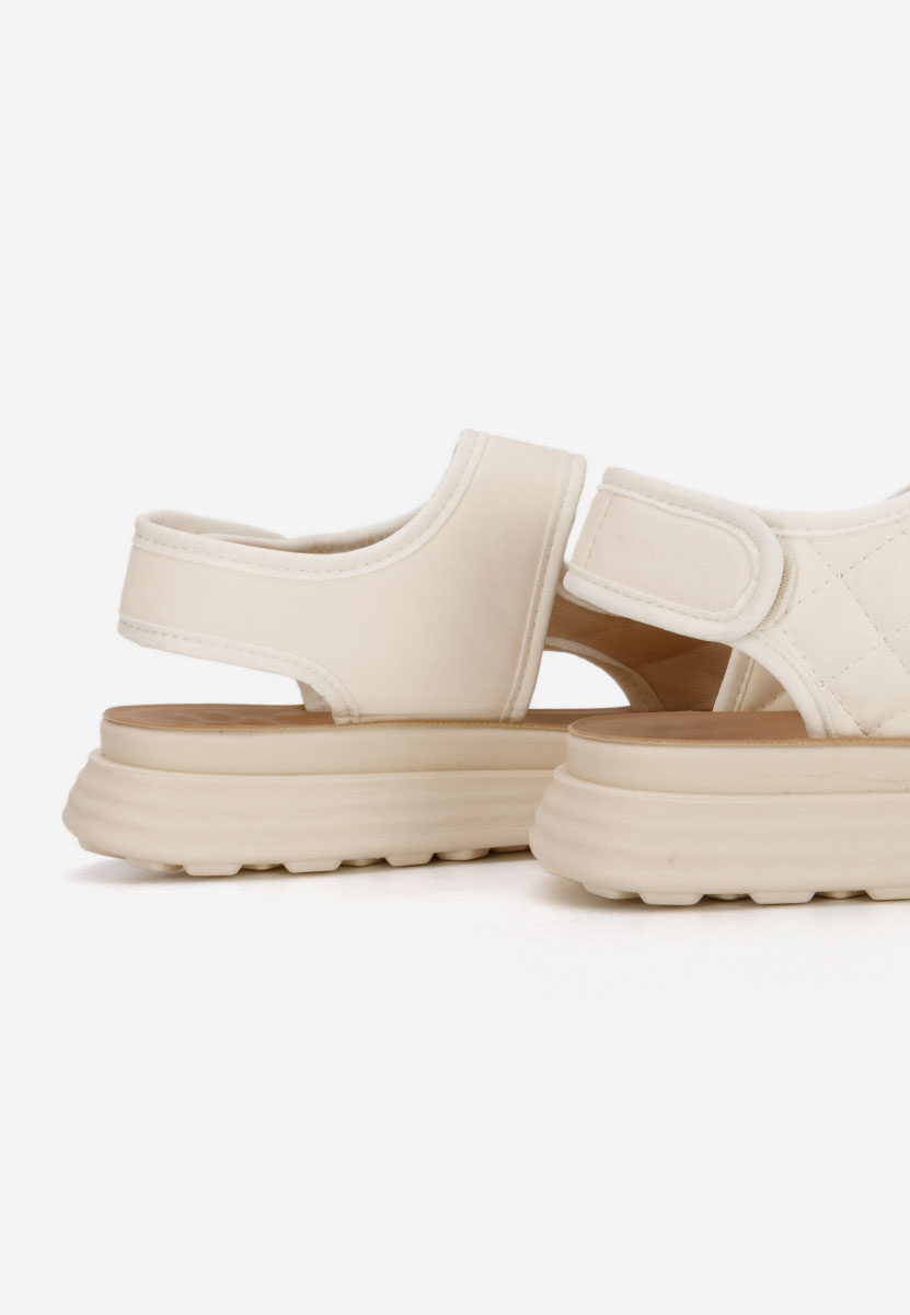 Sandali con plateau Axela beige