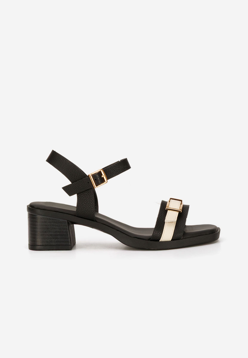 Sandali con tacco largo Iustinia nero