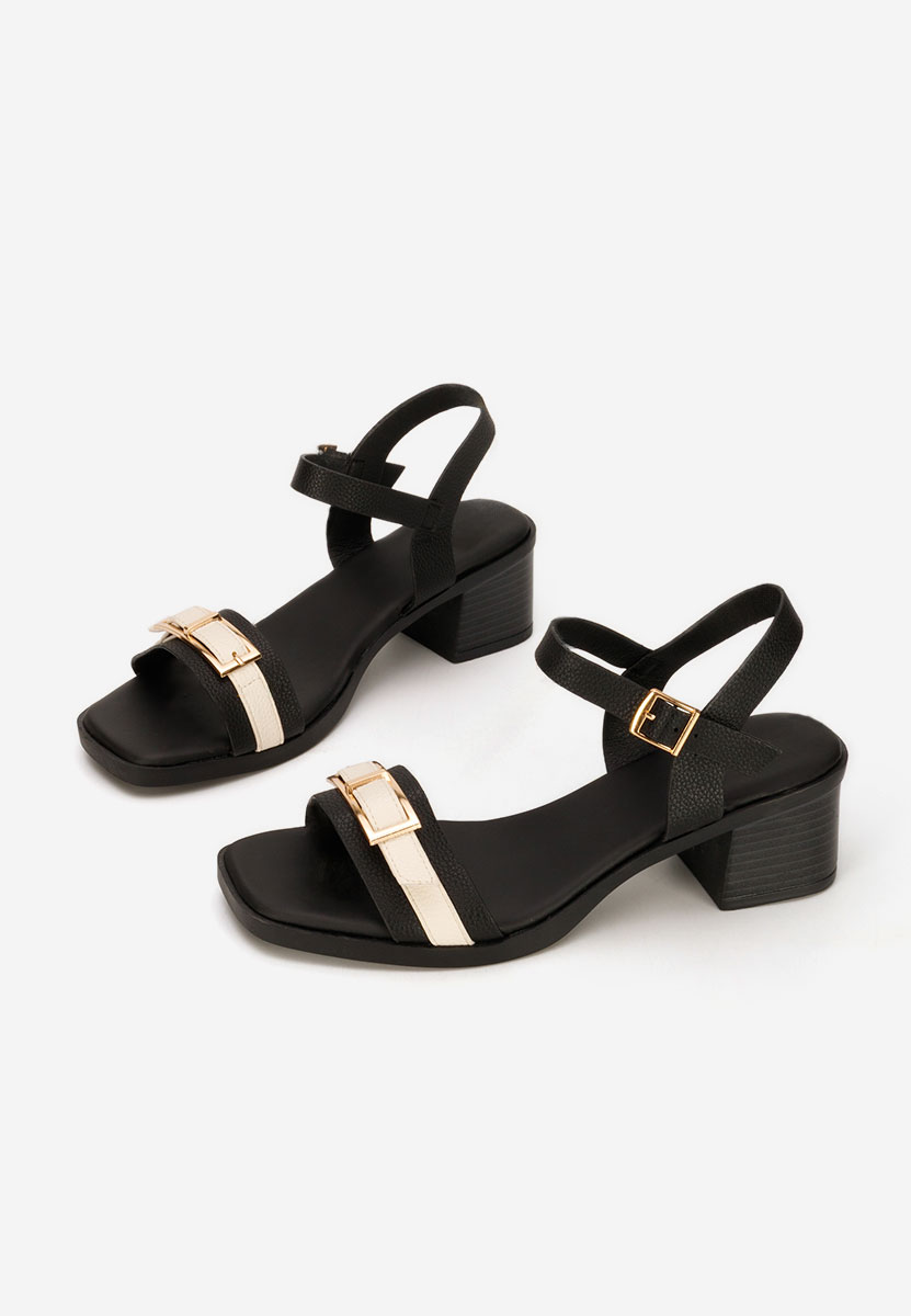 Sandali con tacco largo Iustinia nero