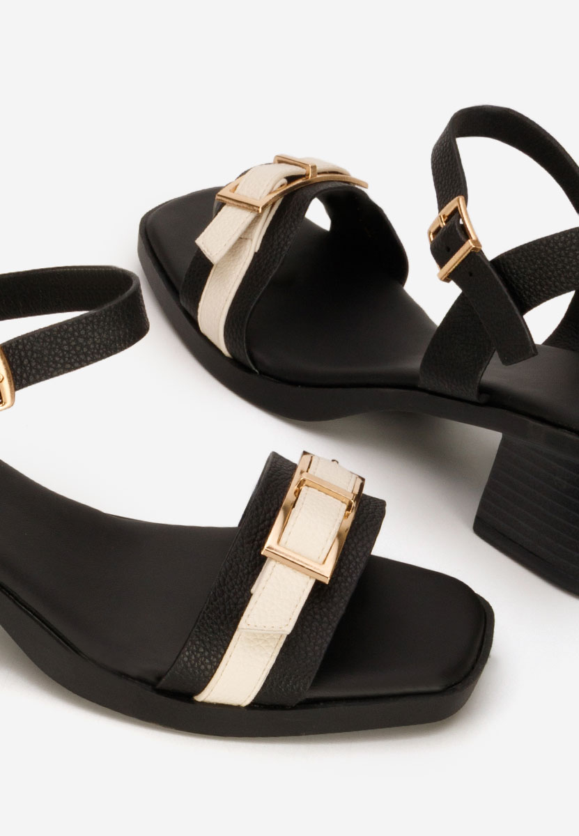 Sandali con tacco largo Iustinia nero