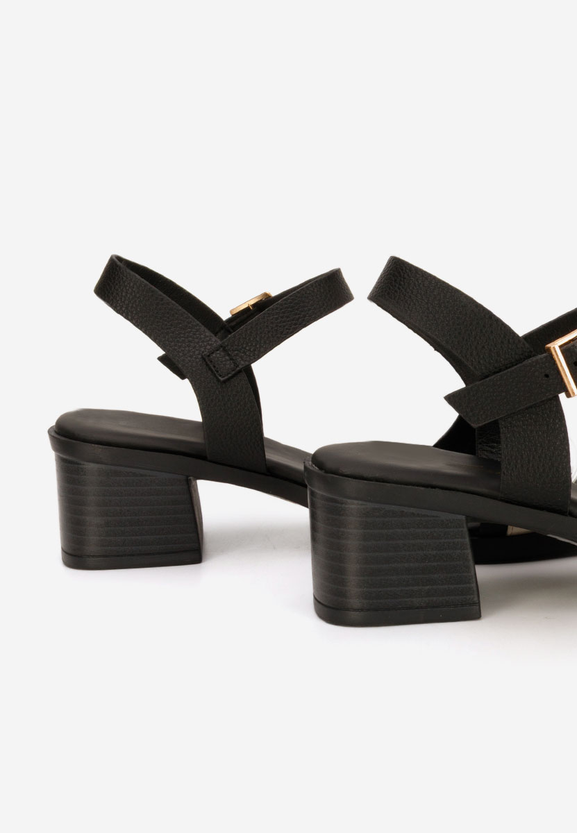 Sandali con tacco largo Iustinia nero