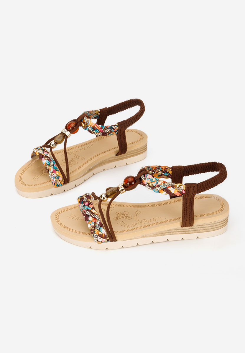 Sandali con plateau Geoania marrone