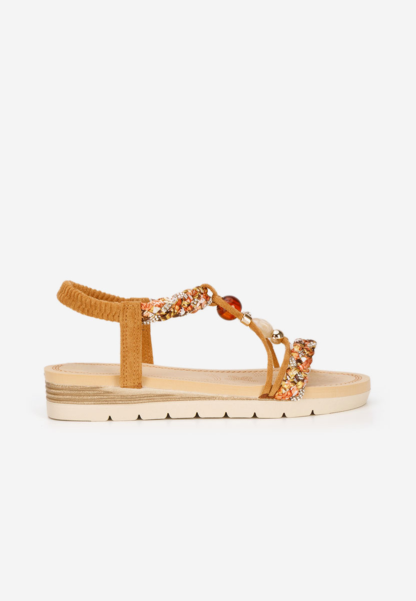 Sandali con plateau Geoania camel
