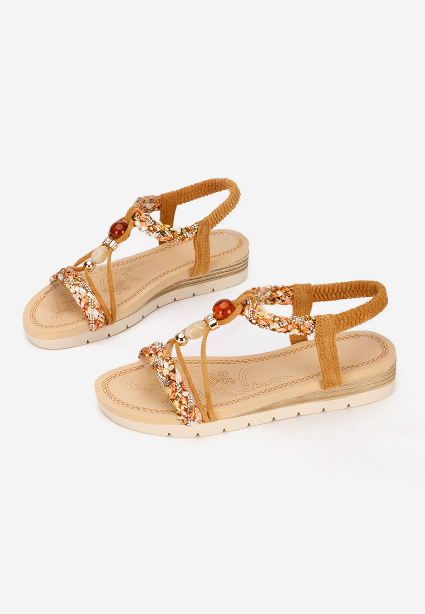 Sandali con plateau Geoania camel