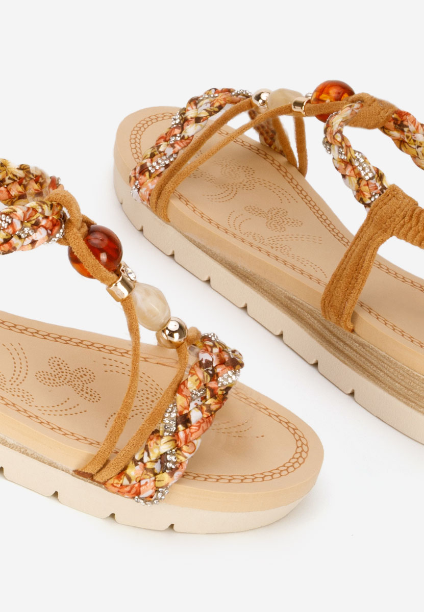 Sandali con plateau Geoania camel