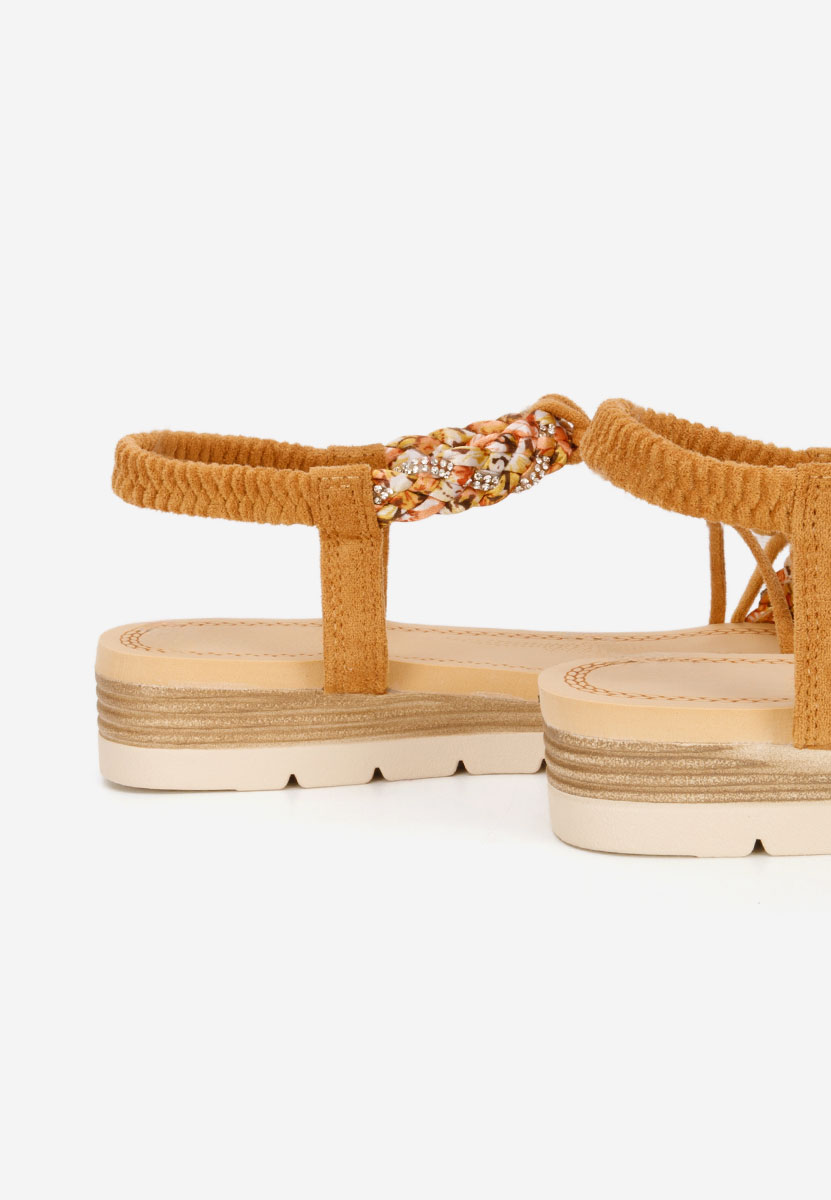 Sandali con plateau Geoania camel
