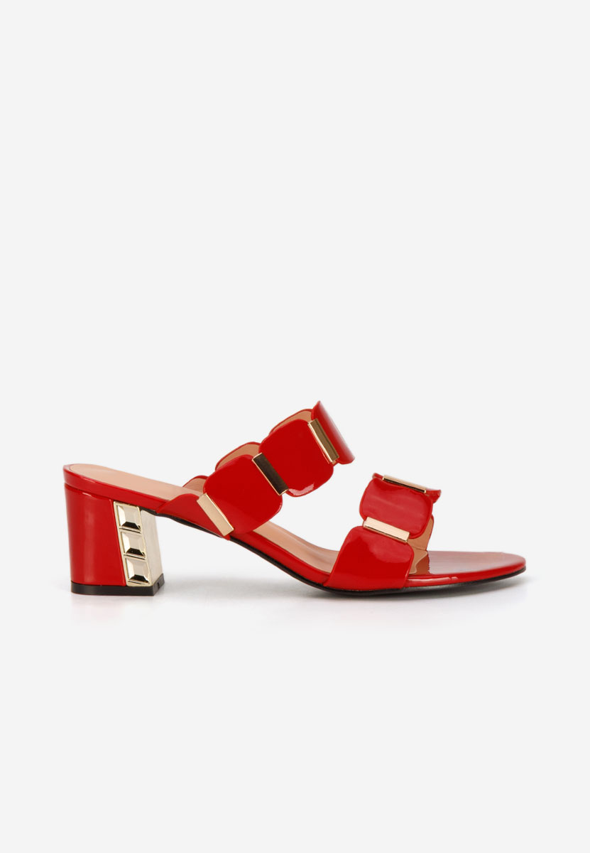 Ciabatte con tacco Raniela rosso