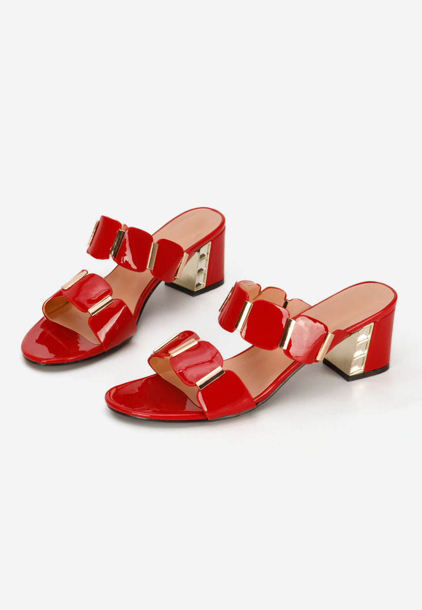 Ciabatte con tacco Raniela rosso