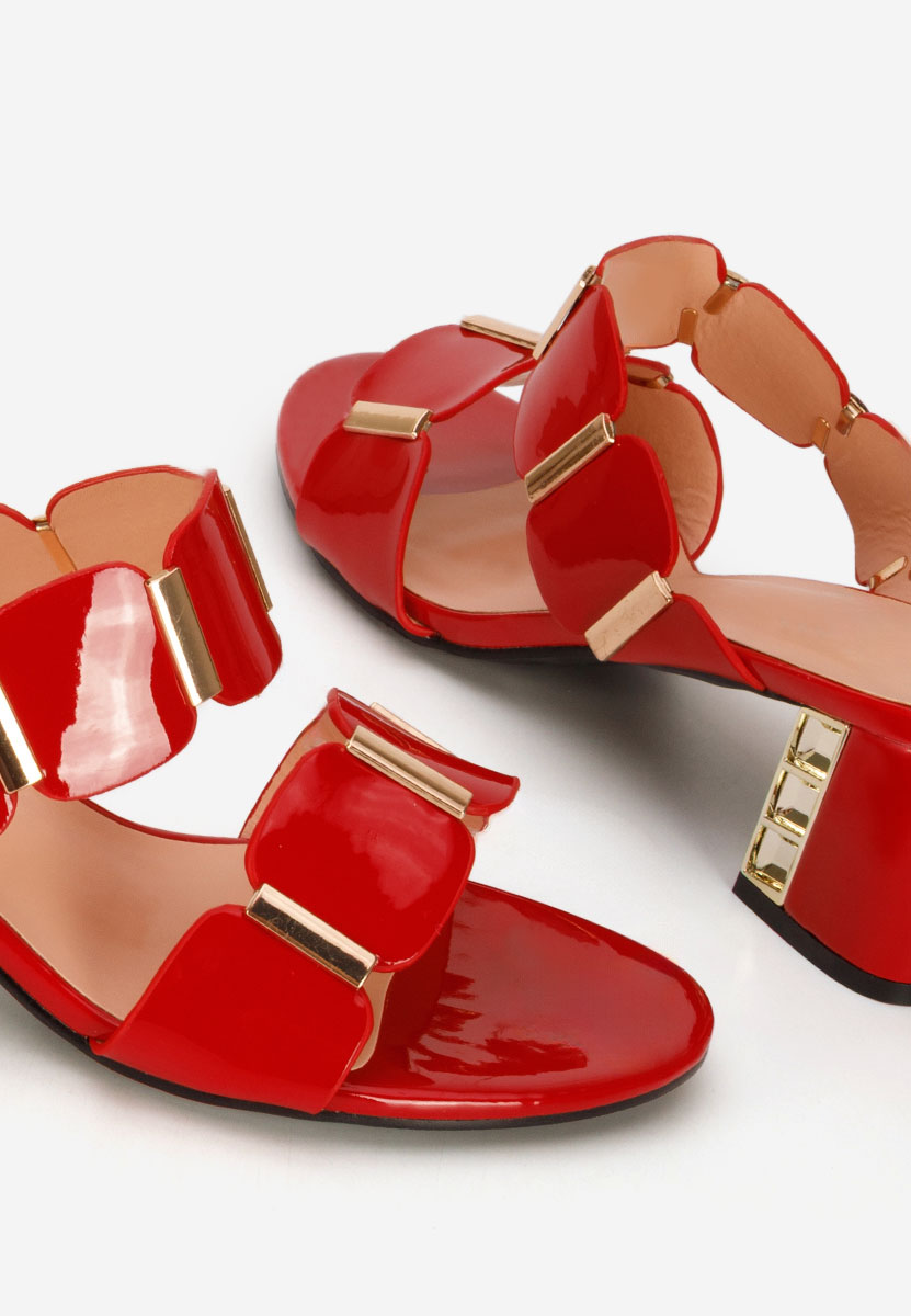 Ciabatte con tacco Raniela rosso