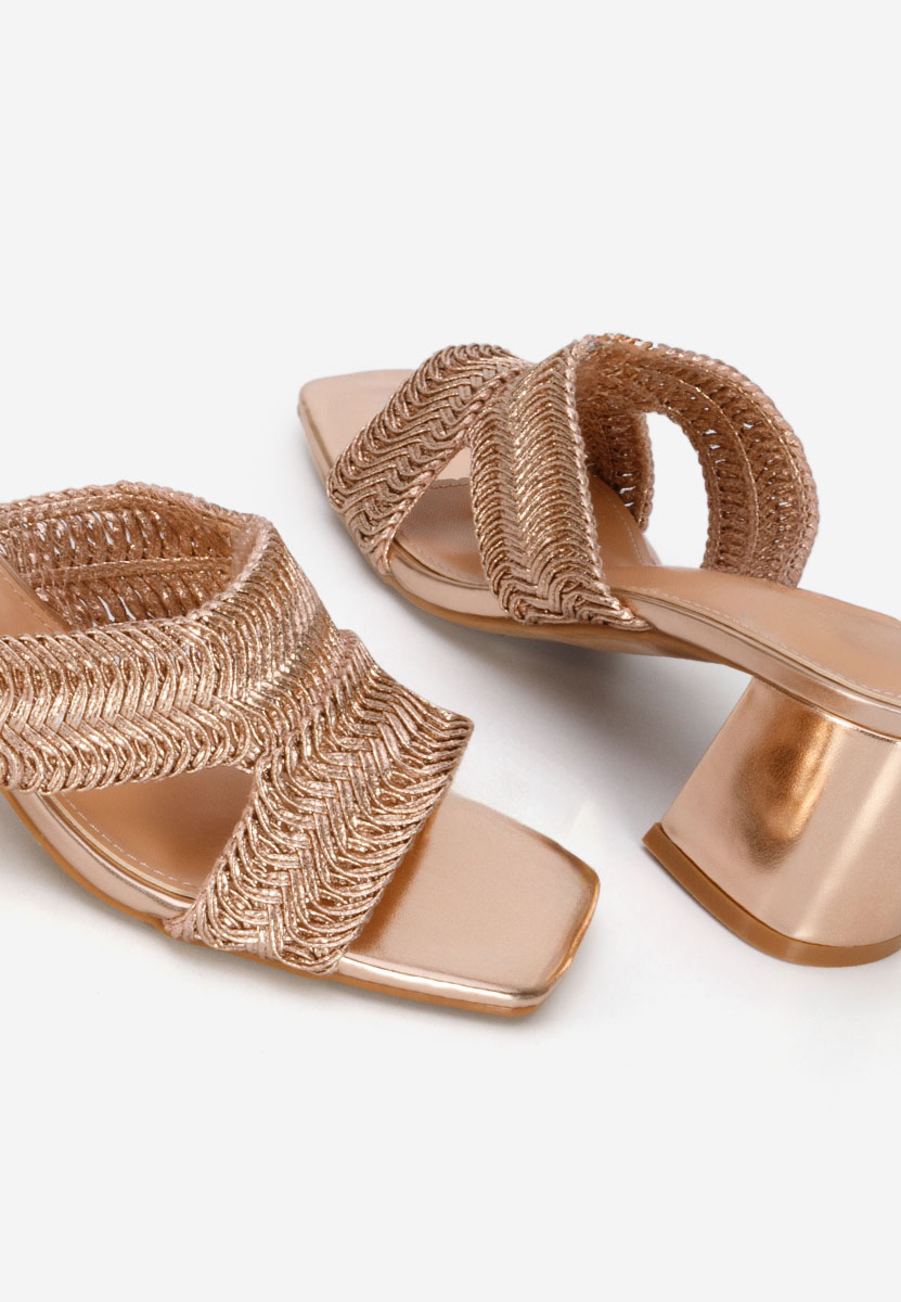 Ciabatte con tacco Nely champagne