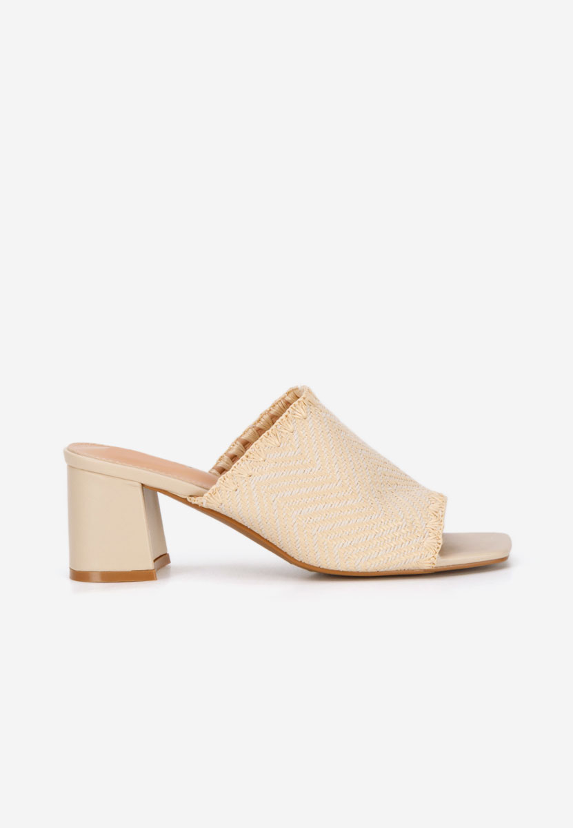 Ciabatte con tacco Yngrid beige